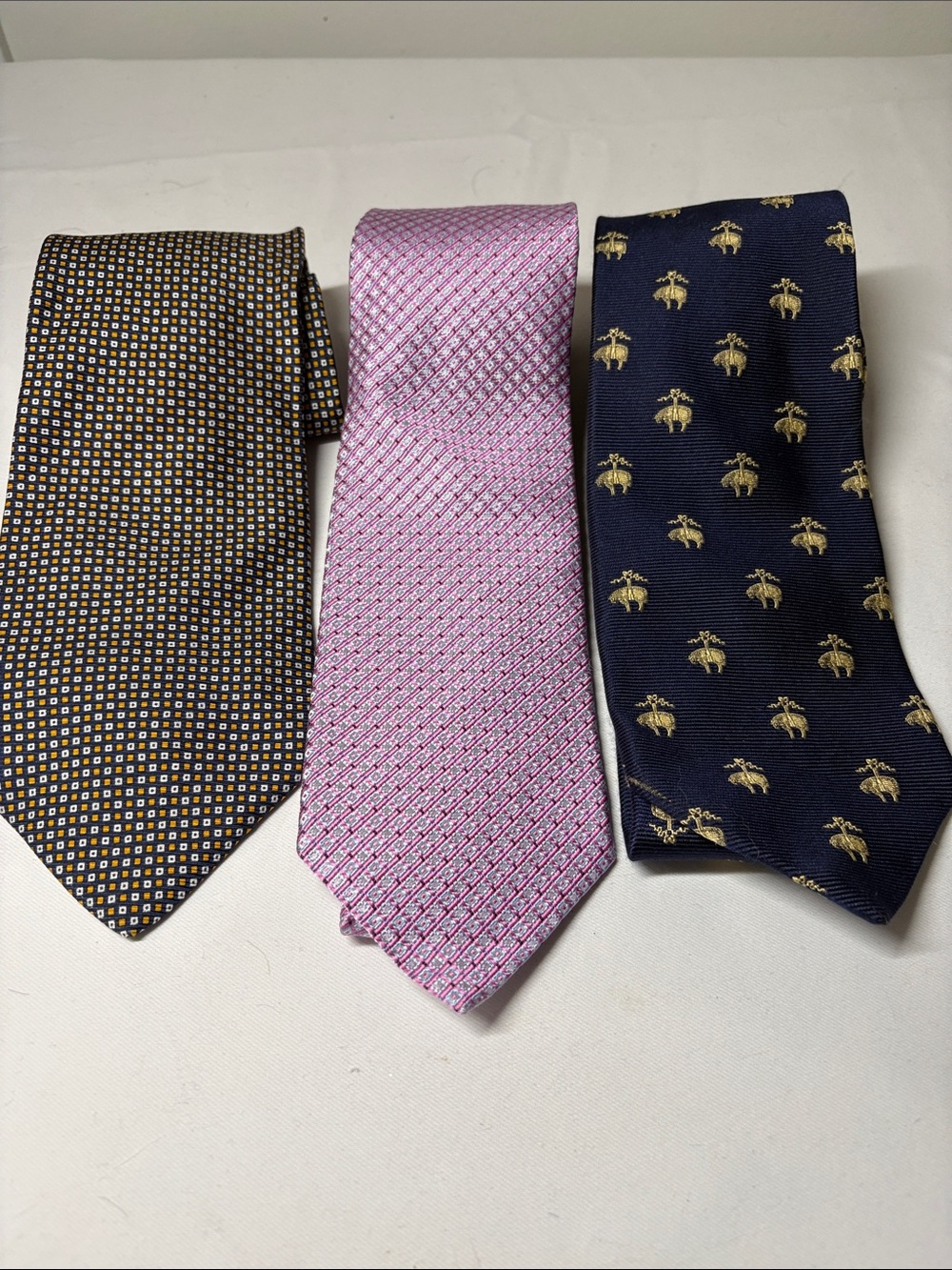 Brooks Brothers Lot of 3 Patterned Silk Ties